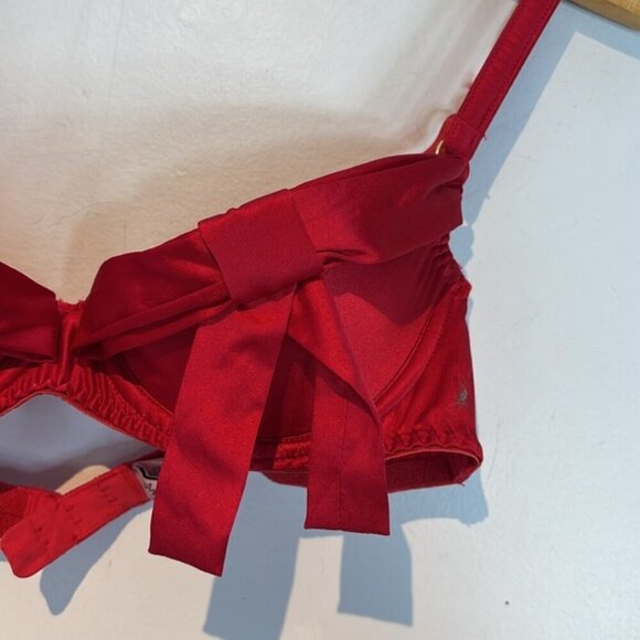 Agent Provocateur ‘BIRTHDAY SUIT’ Bra in Red SILK size 3 (34C) - Picture 4 of 16
